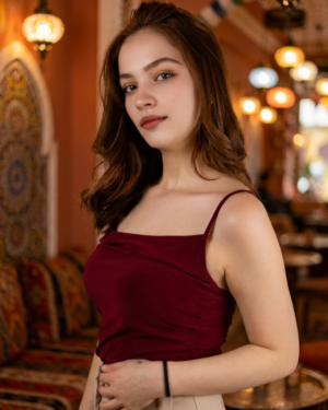 Flare Bordo Silk-Touch Degaje Bluz - İthal Sandy