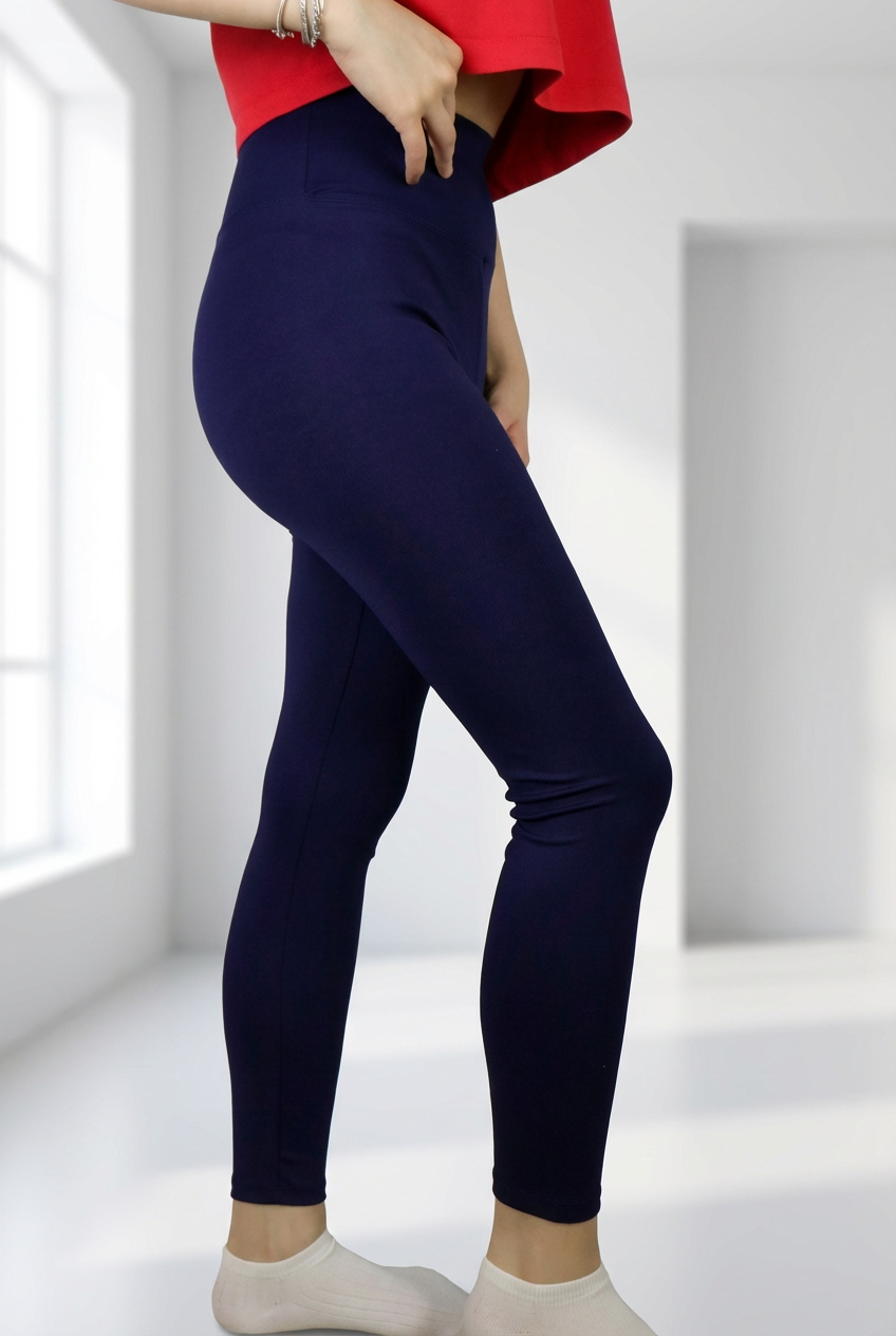 Flare Lacivert Signature Soft-Touch Tayt - Yüksek Bel & Toparlayıcı - Görsel 2