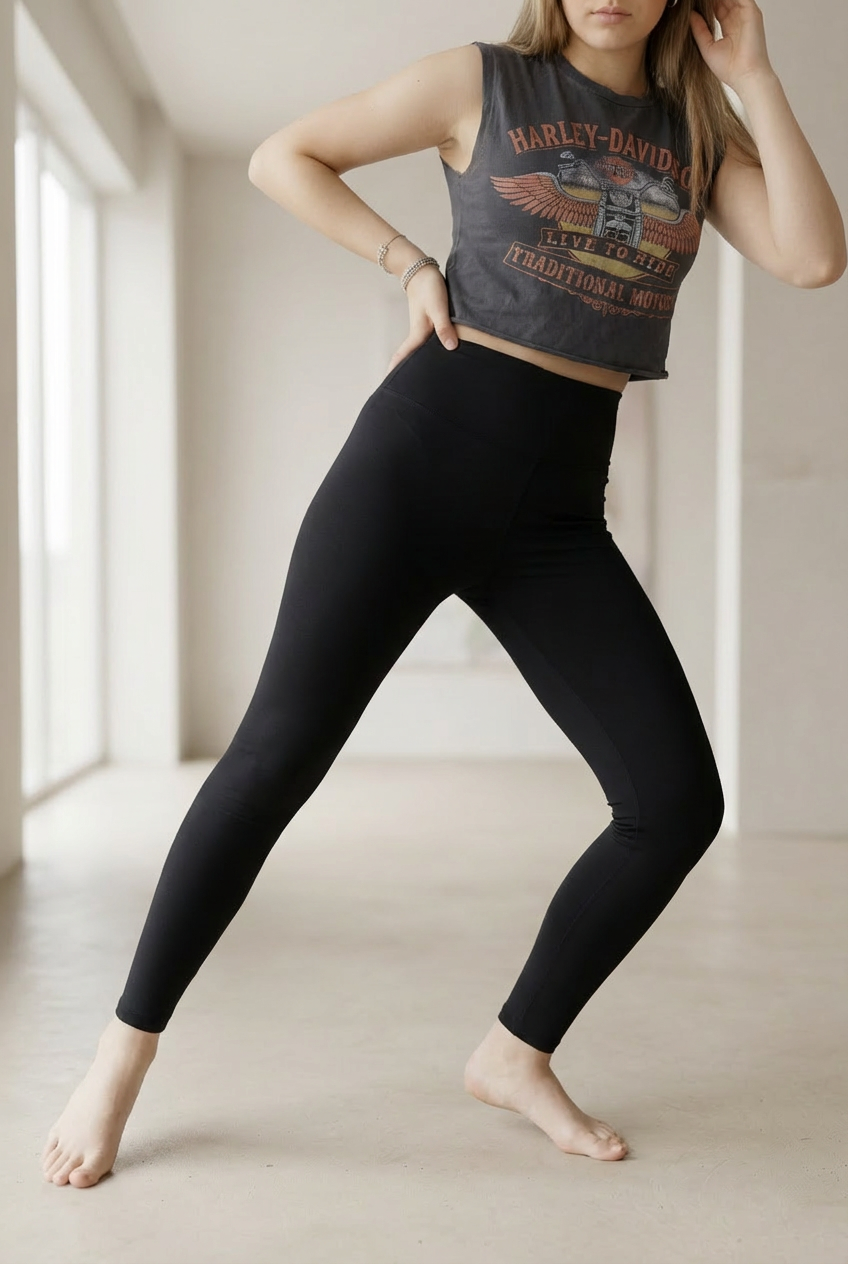 Flare Siyah Signature Soft-Touch Tayt - Yüksek Bel & Toparlayıcı - Görsel 14